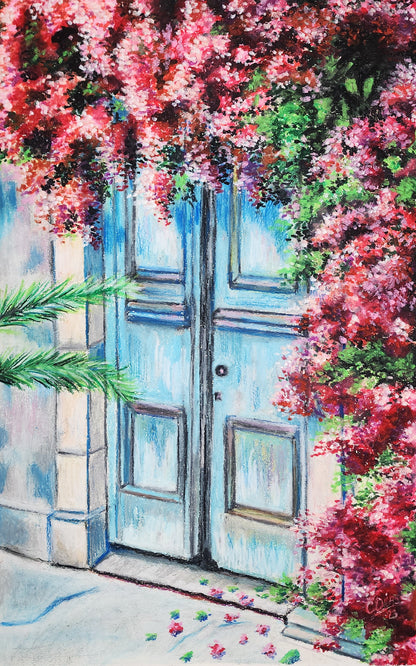 Porta com Buganvilias