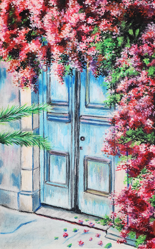 Porta com Buganvilias